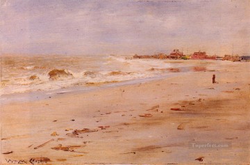 impressionism landscape Painting - Coastal View impressionism landscape William Merritt Chase Beach
